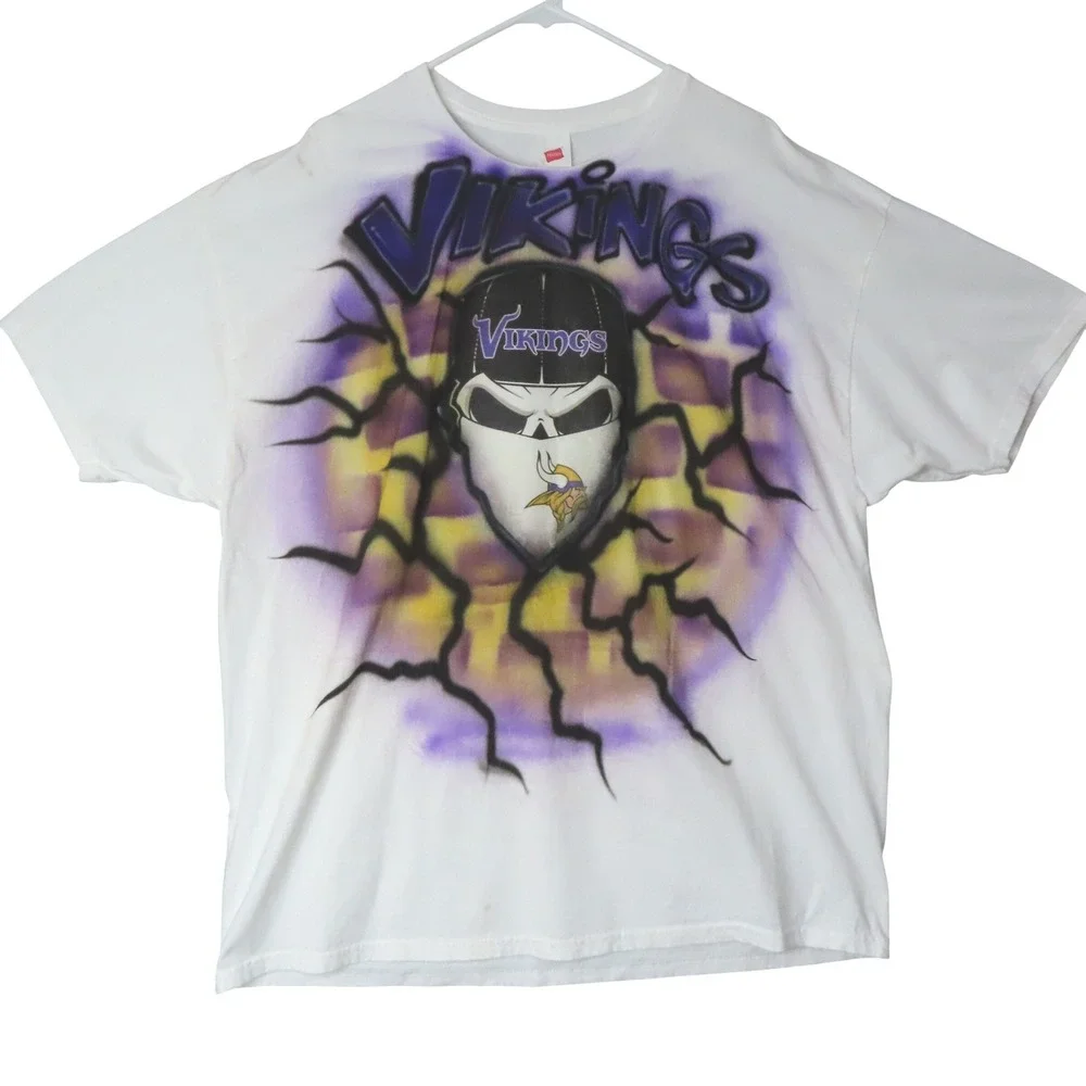 Custom Airbrushed Minnesota Vikings Gabriel Fan‎ Art T Shirt 2XL NFL Football